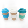 Eco Friendly Silicone Lids Holder Fiber Tableware Bamboo Fiber Coffee Cup Mug